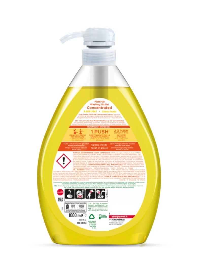 Dual Power Citrus Dish Gel Concentrate 1L