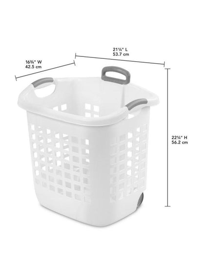 Sterilite Ultra Wheeled Laundry Basket 62L