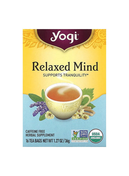 Yogi Tea Pack Of 16 Organic Relaxed Mind Caffeine Free Herbal Tea Bags