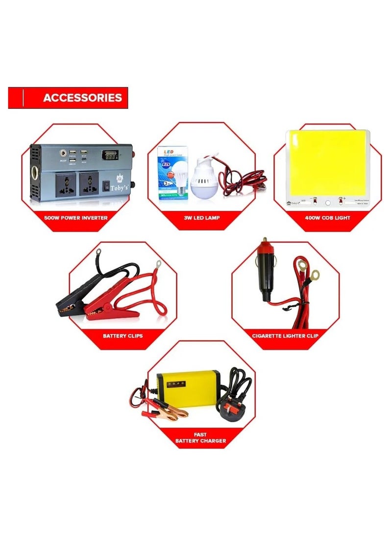 Premium 55000mAh Power Battery with Inverter - Toby'S