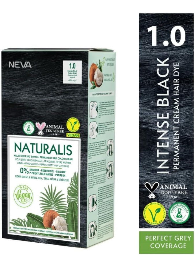 ammonia free, ammonia free long, coverage ammonia, free long, free long lasting, gray coverage, gray coverage ammonia, hair color, intense black, lasting shine, long lasting, long lasting shine, naturalis permanent, neva, permanent intense