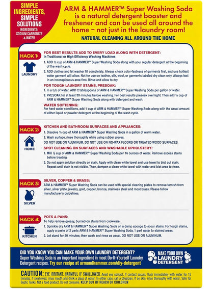 arm & hammer, home key, home safe, household cleaner, laundry booster, laundry detergent, liquid detergent, multi-purpose, soda household, soda household cleaner, stainless steel, super washing, super washing soda, washing soda, washing soda household