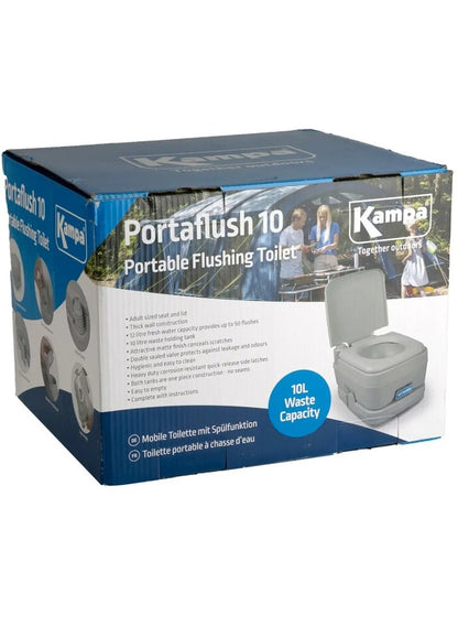 KAMPA Portaflush 10 Portable Camping Toilet