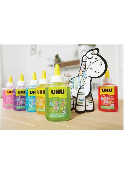 UHU Glitter Glue Green Bottle 88.5 ML