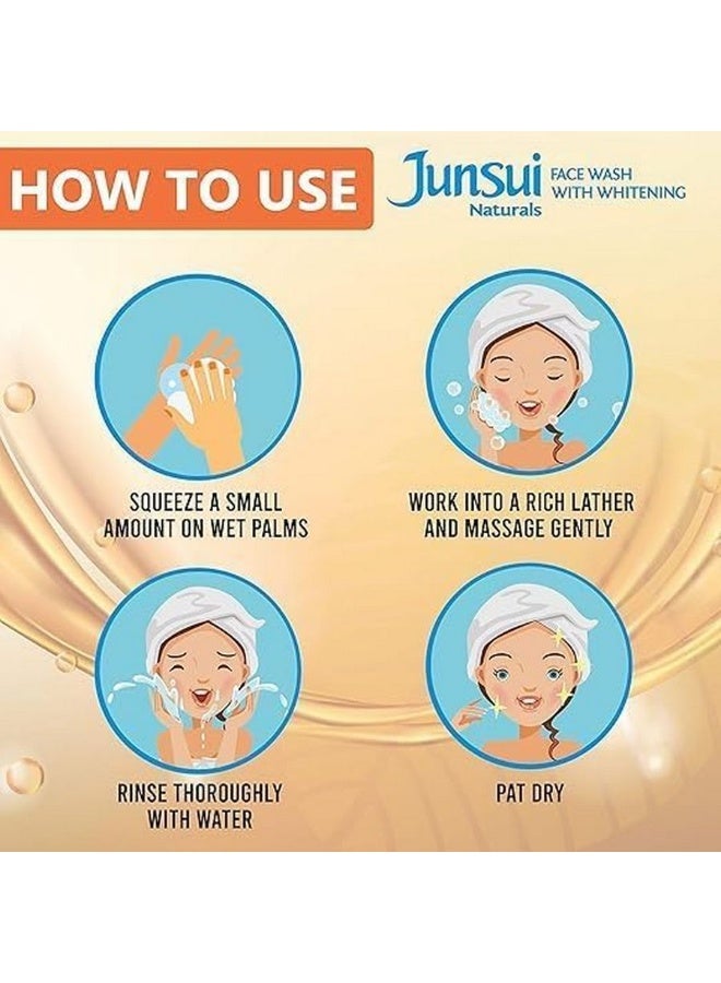 Junsui Naturals Face Wash With Whitening Papaya Scrub