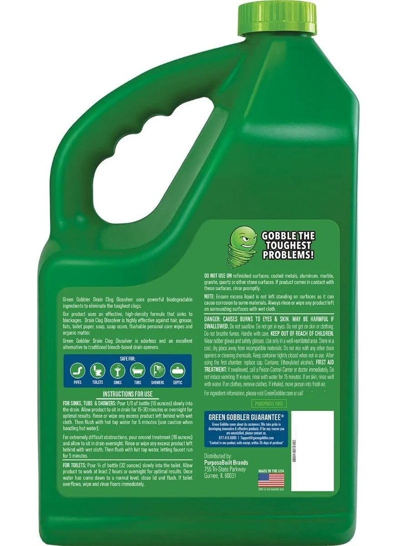 Green Gobbler Drain Clog Dissolver 3.79L