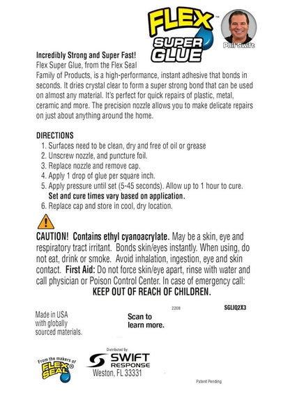 FLEX Super Glue Liquid 3 Gram - 2 Tubes