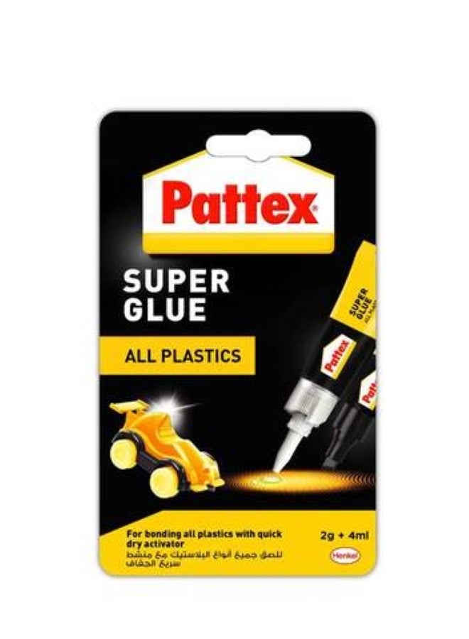 Pattex Super Glue All Plastic 2G + 4 ML