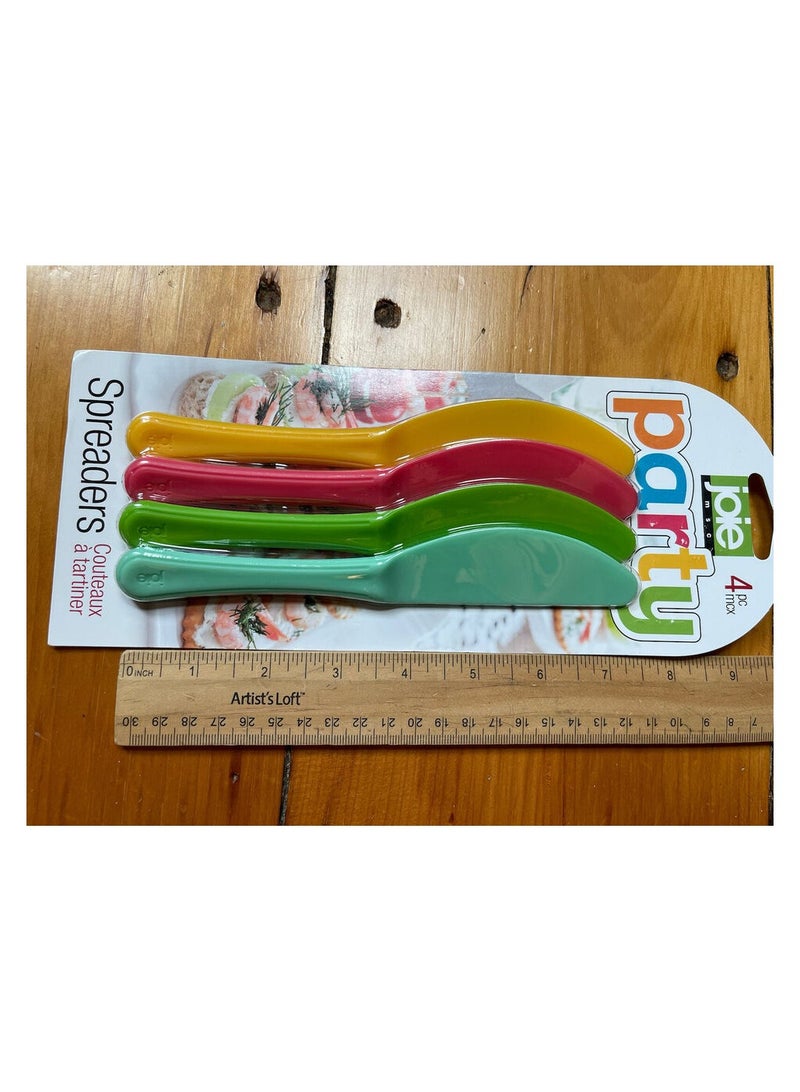 Joie Set of 4 Spreading Knives - Party Colors