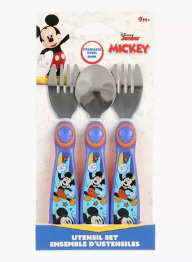 Disney Junior Disney Junior Mickey Sculpted Flatware Set Assorted Colors Pack Of 3'S