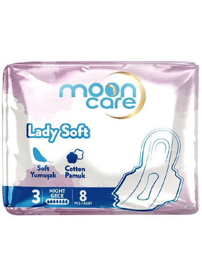 MOON Care Lady Soft Sanitary Napkin Night White