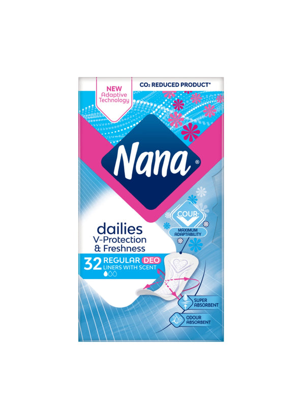 Nana Daily Deo Fresh Liners Normal Pads, 32 Count