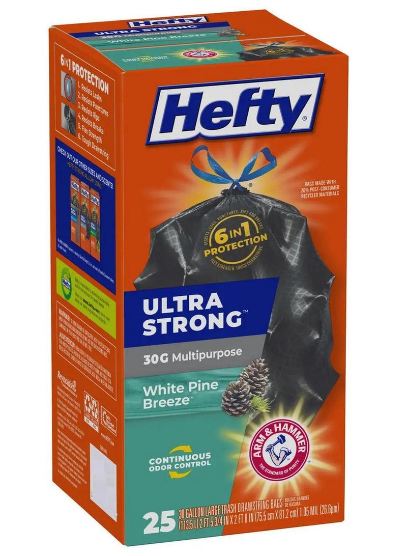 Hefty Ultra Strong Trash Bags 30 Gallon