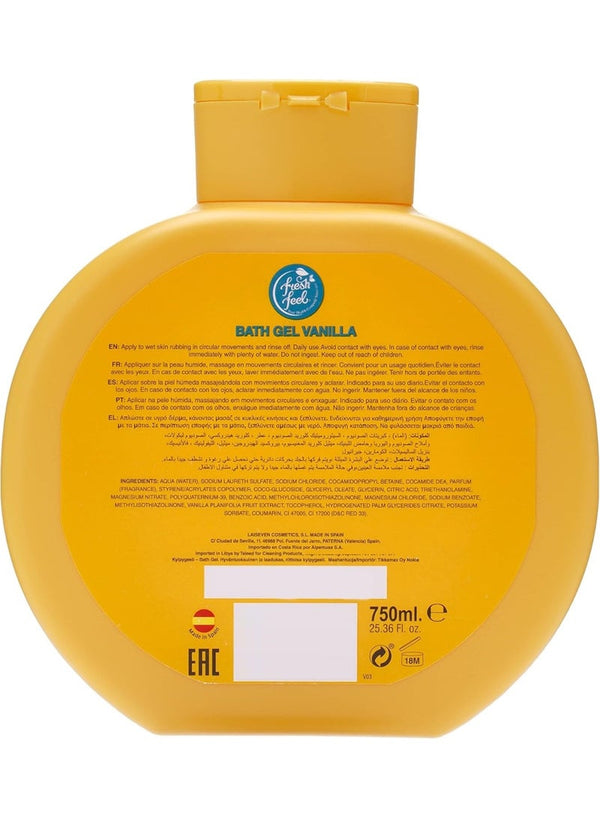FRESH FEEL Vanilla Bath Gel 750 ML