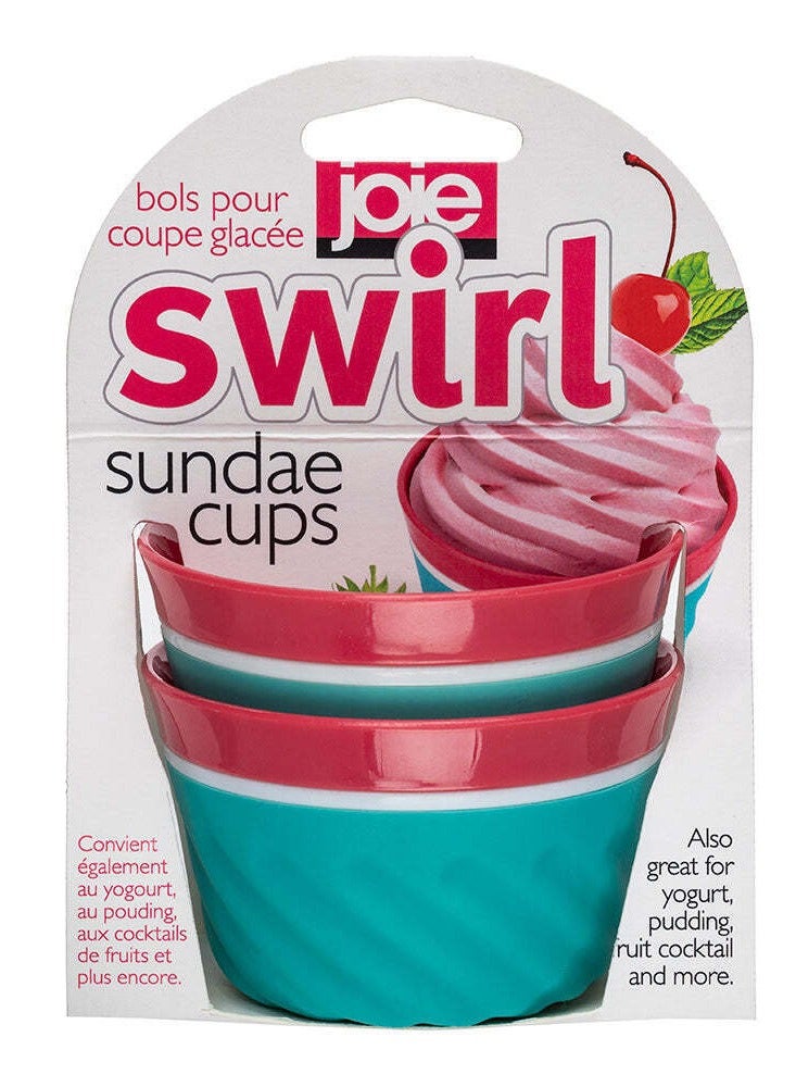 Joie Swirl Sundae Cup Set of 2 - Red & Green