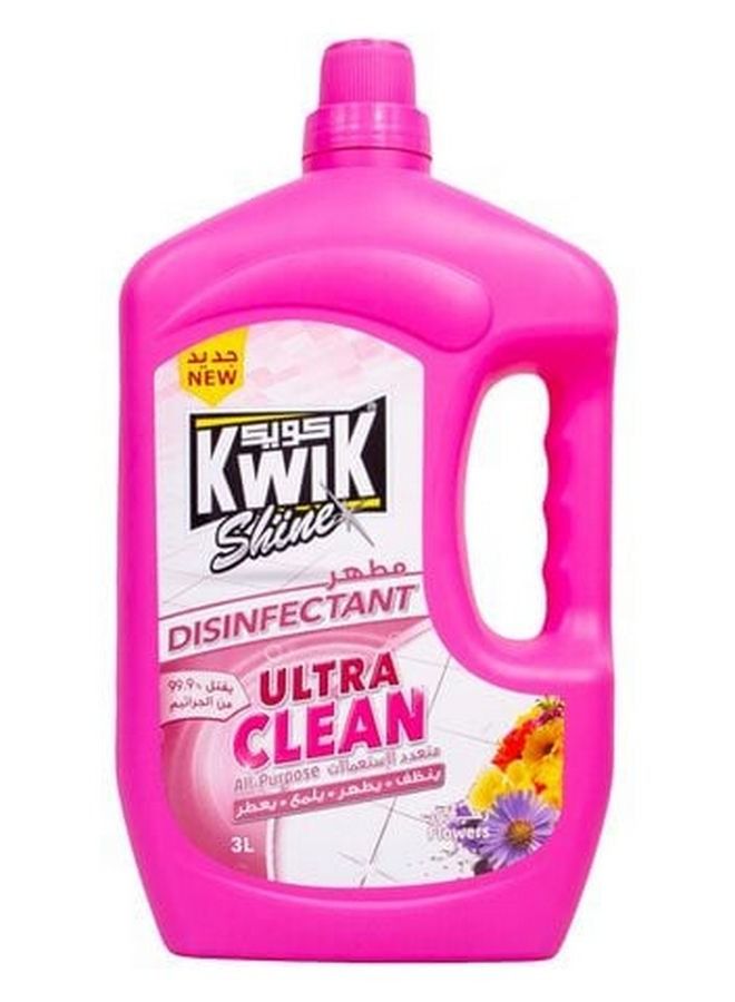Kwik Shine Ultra Clean Flower Disinfectant 3 L
