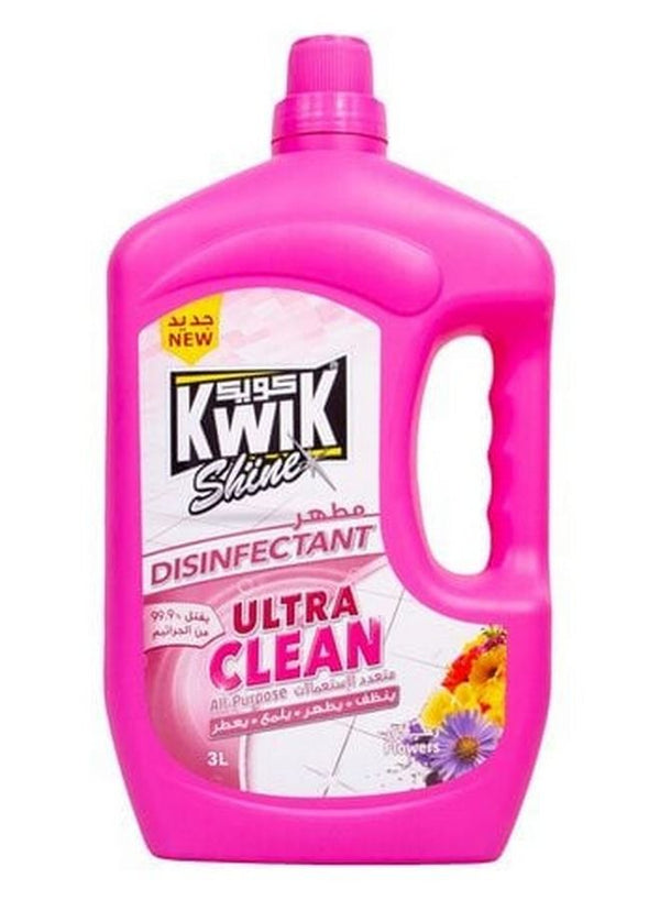 Kwik Shine Ultra Clean Flower Disinfectant 3 L