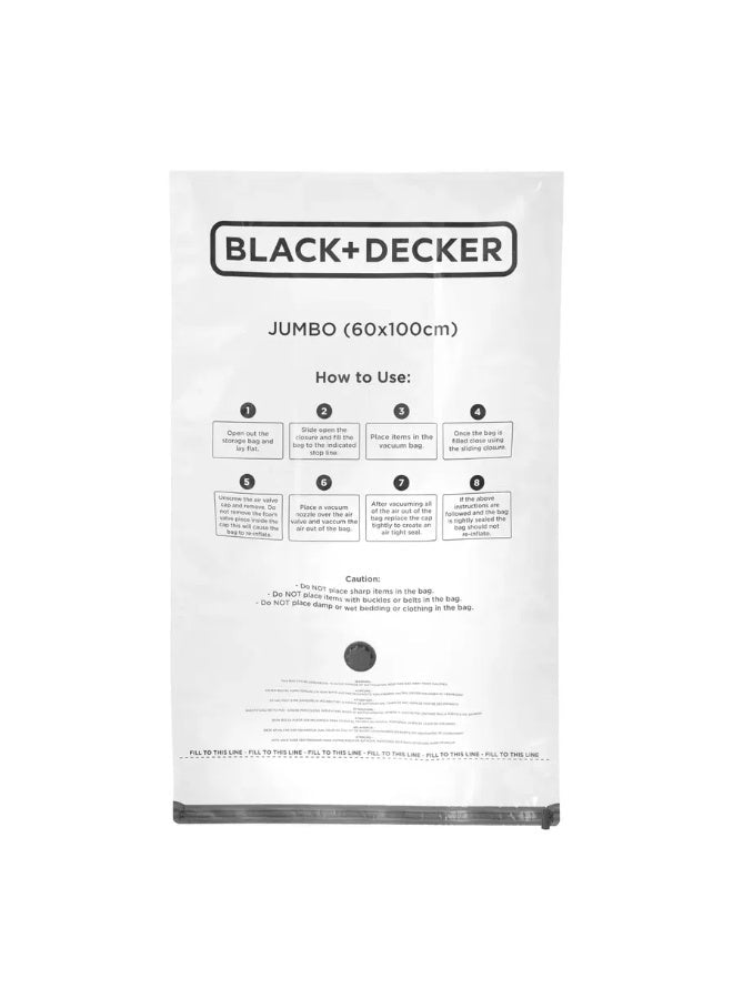 BLACK&DECKER Vacuum Storage Bags XL 60x100cm