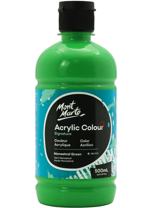 Mont Marte Acrylic Colour 500 ML Monastral Green