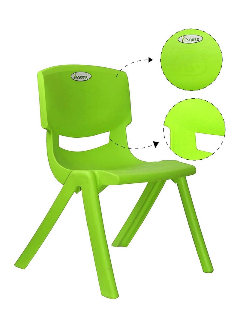 ESQUBE Kids Plastic School Study Chair - Green