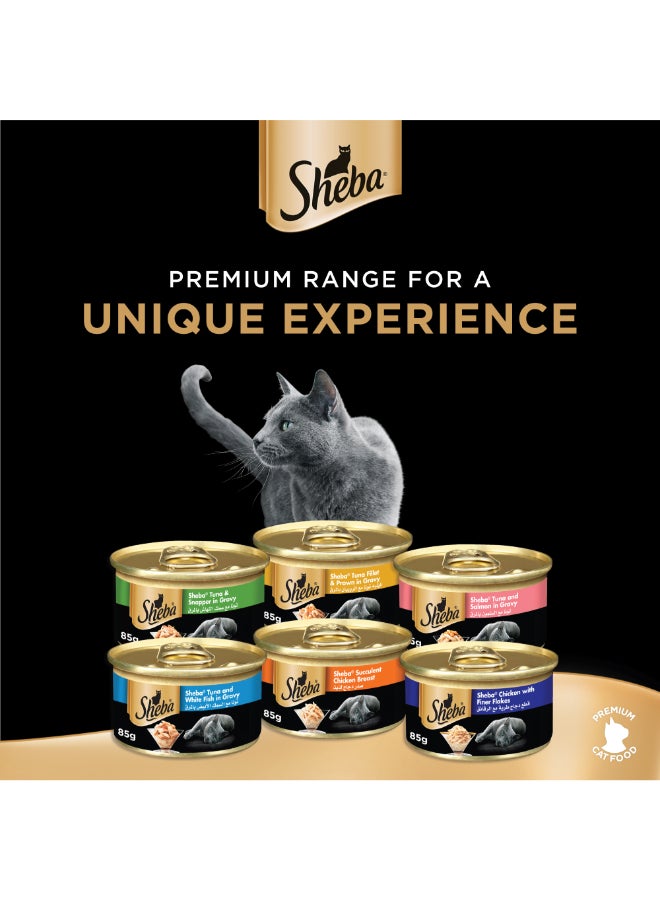 Sheba Tuna and Snapper Cat Food Can 85g