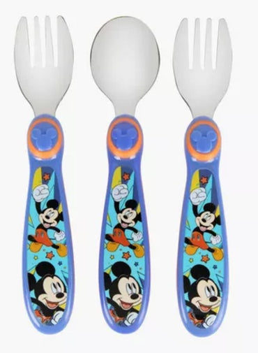 Disney Junior Disney Junior Mickey Sculpted Flatware Set Assorted Colors Pack Of 3'S