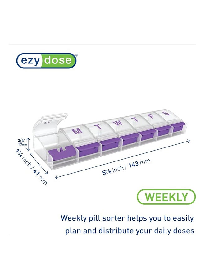 Ezy Dose Pushbutton 7 Day Pill Planner - Medium