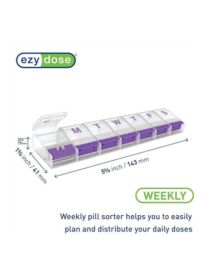 Ezy Dose Pushbutton 7 Day Pill Planner - Medium