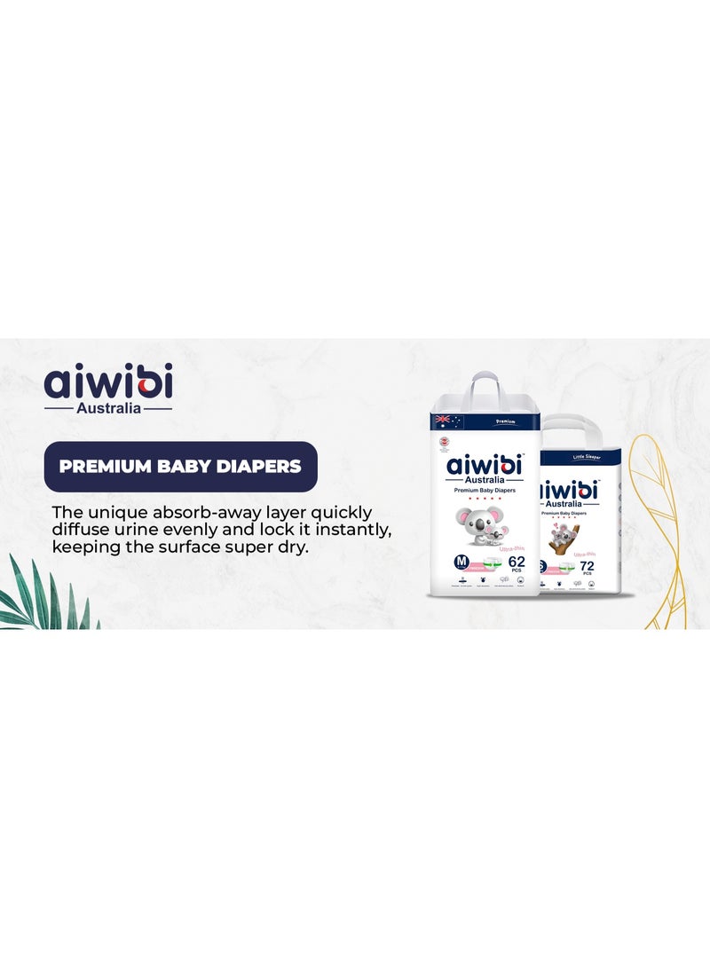 Aiwibi Ultra-Thin Baby Tape Diapers Size 2 Small