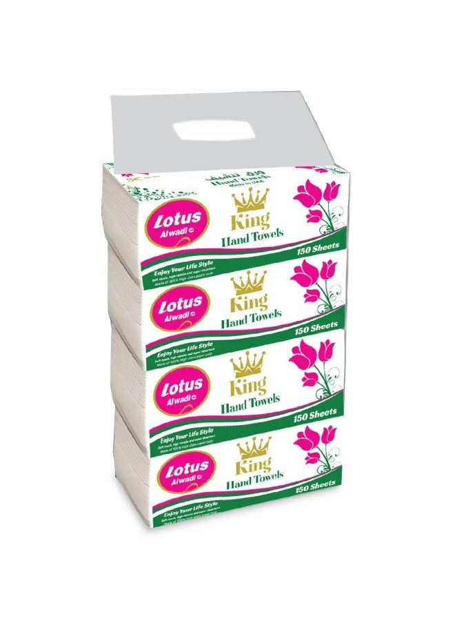 Lotus Alwadi King Interfold Hand Tissue Pack of 4