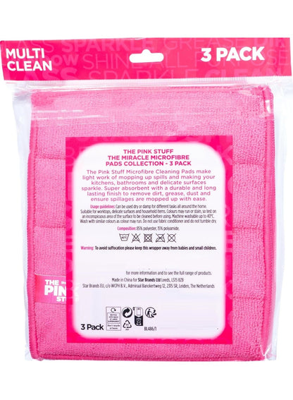 dry test, microfibre pad, microfibre pad collection, miracle microfibre, miracle microfibre pad, pad care, pad collection, pads make, pink stuff, pink stuff miracle, stainless steel, star drops, stuff miracle, stuff miracle microfibre, wipes key